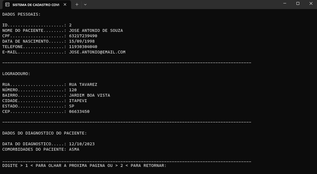 Print do sistema SCC-19